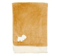 Nattou Couverture Super Douce pour Bébé, Chien Charlie, Surface très Douce, 75 x 100 cm, Vegan, Polyester, Beige et Blanc