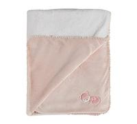 Nattou Couverture Ultra Douce en Coton (Popeline) et Polyester (Velours), Alice Le Renard, 100 x 75 cm, Alice et Pomme, Rose poudré
