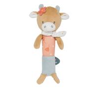 Nattou Cricri Mila la Vache, en Coton et Velours, Doudou Vache Mila, avec couineur, env. 18 cm, Mila, Zoë et Lana, Beige