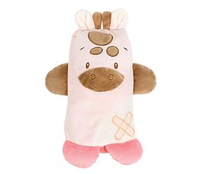 Nattou Doudou d'Activité Girafe, Buddiezzz, 22 x 18 x 9 cm, Rose