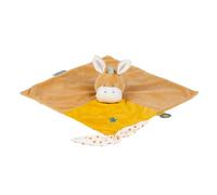 Nattou Doudou en Polyester, l'Âne Leo, Compagnon de Route dès la Naissance, env. 27 x 27 cm, Felix et Leo, Beige