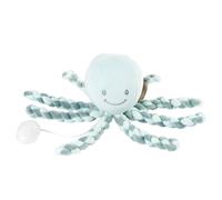 NATTOU Doudou Pieuvre musicale Lapidou - 100% polyester - Vert menthe et gris