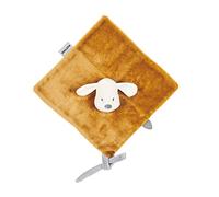 Nattou Doudou Plat, Chien Charlie, Compagnon de Route dès la Naissance, 27 x 27 cm, Végétalien, Flanelle, Coton/Polyester, Caramel