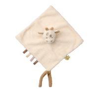 Nattou Doudou Plat en Polyester, Girafe, Compagnon de Route dès la Naissance, 39 x 39 cm, Teddy, Blanc