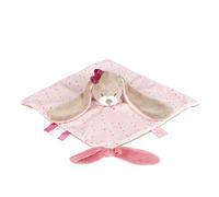 Nattou Doudou Plat Lapin Nina, Nina, Jade et Lili, 27 x 20 x 5 cm, Beige/Rose