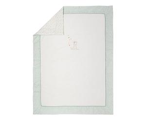 Nattou Grande Couverture douillette en coton et velours, Vache Mila, 100 x 135 cm, Mila, Zoë et Lana, Blanc
