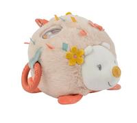 Nattou Hérisson d'Activité Zoë en Polyester, Doudou hérisson Zoë avec Hochet, Miroir et Plus, env. 22 cm, Mila, Zoë et Lana, Beige