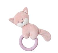 Nattou Hochet en polyester avec Anneau de dentition en Silicone, Alice le Renard, env. 15 cm, Alice et Pomme, Rose