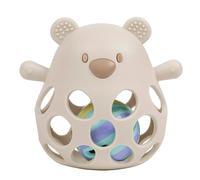 Nattou Hochet en Silicone avec Balle, Ours, Environ 11 cm, Vegan, Silicone, Argile