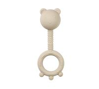 Nattou Hochet en Silicone, Ours, Environ 16 cm, sans BPA, Vegan, Silicone, Argile