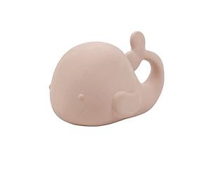 Nattou Jouet de Bain en Caoutchouc 100% Naturel, Jouet Baleine pour la Baignoire, Sans BPA, Silicone, Rose