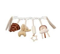 Nattou Lapidou Arche de Jeu - Arche d’activités - dès la Naissance - Spirale d'activité bébé - Compatible avec Toutes Les poussettes ou landaus - Beige