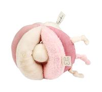 Nattou Lapidou Ballon d’activités - Peluche - pour Nouveau-nés - Balles Sensorielles Bebe - Diamètre 17 cm - Rose