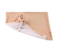 Nattou Lapidou Doudou Couverture 50 x 50cm - Couverture Bebe - Couverture Doudou Lapin - Cadeau Naissance Fille et garçon- Couleur Beige Chaud