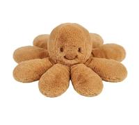 Nattou Lapidou Doudou Pieuvre en Peluche avec hochet - Doudou Poulpe pour Nouveau-nés - Polyester - 25 cm - Beige Chaud