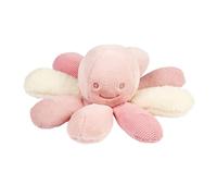 Nattou Lapidou Pieuvre en Peluche avec hochet - Doudou Poulpe pour Nouveau-nés - Polyester - 26 cm - Rose