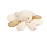 Nattou Lapidou Pieuvre en Peluche avec hochet - Doudou Poulpe pour Nouveau-nés - Polyester - 26 cm - Sable