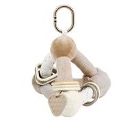 Nattou Lapidou Pyramide d’Activités Douce - Triangle en Peluche - Jouet de développement - Peluche d'activités bébé - 20 cm - Beige