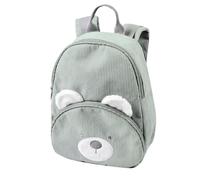 Nattou Lapidou Sac à dos Lapin - sac à dos en peluche pour enfant - sac à dos doudou - velours côtelé - 28 cm - Vert tendre