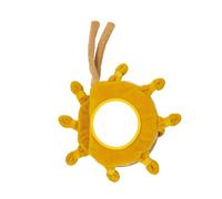 Nattou Livre d'activités pour Enfants en Polyester, avec activités, Env. 14 x 14 cm, Felix et Leo, Ocre Jaune