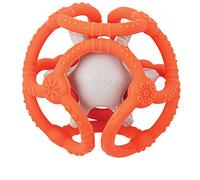 Nattou Lot de 2 Balles en Silicone, Pour Saisir et Mâchouiller, Sans BPA, Ø 10 cm + 7 cm, Silicone, Orange/Gris