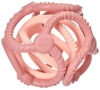 Nattou Lot de 2 Balles en Silicone, Pour Saisir et Mâchouiller, Sans BPA, Ø 10 cm + 7 cm, Silicone, Vieux Rose/Rose Clair