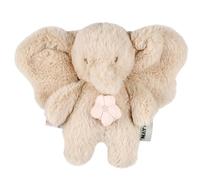 Nattou Mini boîte à musique en peluche à poils longs, éléphant, berceuse « La-Le-Lu », avec anneau, env. 20 cm, 100% polyester, pour fan, sable