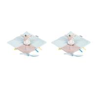 Nattou Mini Doudou Plat Cheval Attache pour Sucette, 27 x 27 cm, Tim et Tiloo, Beige, 498111 (Lot de 2)