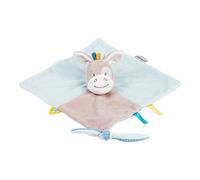 NATTOU Mini Doudou Plat Cheval Tim avec Attache pour Sucette, 27 x 27 cm, Tim et Tiloo, Beige