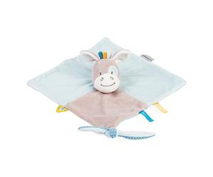 NATTOU Mini Doudou Plat Cheval Tim avec Attache pour Sucette, 27 x 27 cm, Tim et Tiloo, Beige