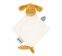 Nattou Mini Doudou Plat, Chien Charlie, Compagnon de Route dès la Naissance, Env. 28 cm, Végétalien, Jacquard, Coton/Polyester, Vanille
