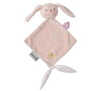 Nattou Mini-Doudou Plat en Polyester, Pomme Le Lapin, Compagnon de Route dès la Naissance, Env. 28 cm, Alice et Pomme, Rose Poudré