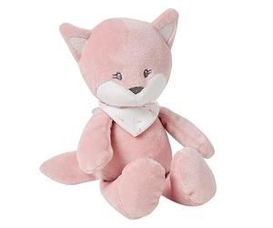 Nattou Mini-Peluche en polyester, Alice Le Renard, Hochet intégré, Env. 20 cm, Alice et Pomme, Rose