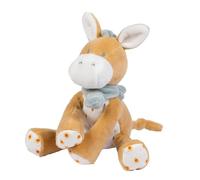 Nattou Mini-Peluche en Polyester, âne Leo en Peluche pour Nouveau-nés et prématurés, hochet intégré, env. 20 cm, Felix et Leo, Beige
