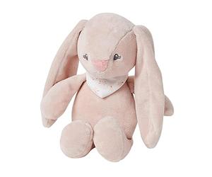 Nattou Mini-Peluche en polyester, Pomme le Lapin, Hochet intégré, Env. 20 cm, Alice et Pomme, Rose poudré