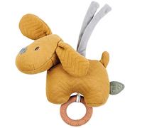Nattou Mini-Peluche Musicale, Chien Charlie, avec Boîte à Musique intégrée, 17 cm, Végétalien, Jacquard, Coton/Polyester, Caramel