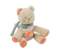 Nattou Mini-Peluche Musicale en Coton et Velours, avec Musique, Chat Lana, Env. 23 cm, Mila, Zoë et Lana, Beige