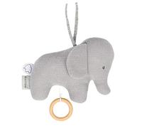 Nattou Mini Peluche Musicale Tricotée, Tembo, 23 x 17 x 8 cm, Gris