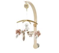 Nattou Mobile avec boîte à musique, berceuse douce « La-Le-Lu » en polyester/bois, pour fan de fan, beige