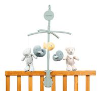 Nattou Mobile avec Boîte Musicale en Polyester, Crocodile, Ours et Baleine, Douce berceuse "La-Le-Lu", env. 65 x 31 cm, Roméo, Jules et Sally, Multicolore