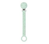 Nattou Pacifier Clip with Universal Holder Silicone, 21 cm, Mint Green Pattern