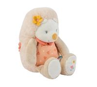 Nattou Peluche en Coton et Velours, Doudou Zoë Le Hérisson, Compagnon de Route dès la Naissance, env. 32 cm, Mila, Zoë et Lana, Beige