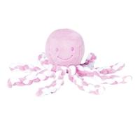 Nattou Kuscheltier Oktopus, Für Neugeborene und Frühchen, 23 cm, Rosa/Weiß