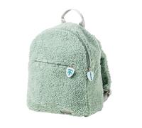 Nattou Sac à Dos en tissu doux, Petit sac à dos avec fermeture éclair pour les jeunes enfants, 23 cm, Lapidou, Polyester, Vert