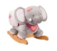 Nattou Schaukeltier Elefant Adèle, 10-36 Monate, 60 x 39 x 50 cm, Rosa/Grau