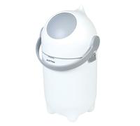 Nattou Seau à Couches Dropy, Résistant aux odeurs, Ouverture facile d’une seule main, 49,5 x 28 cm, Polypropylène/ABS, Blanc