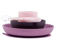 NATTOU Set de cuisine en silicone 4 pièces rose-violet sans BPA