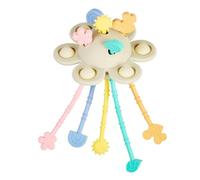 Nattou Silicone Montessori bébé - 6-12 - 18 Mois - Jouet sensoriel - Jouet Moteur - Jouet d’activité pour bébé - Corde en Silicone sans BPA - 20 cm - Multicolore