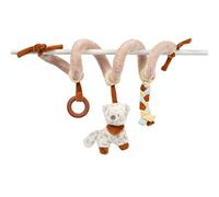 Nattou Spirale, Jungo le léopard des neiges, avec Hochet et Anneau en silicone, 60 cm, Vegan, Boris & Jungo, Beige