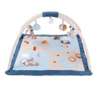 NATTOU Tapis avec arches Jim & Bob - 100% polyester - 70 x 80 cm - Beige et bleu - Dès la naissance